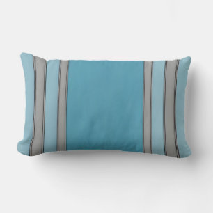Blue, Grey, Black simple as that Lumbar Pillow