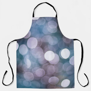 Blue grey bokeh, abstract background. apron