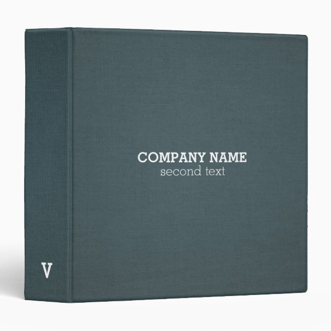 Blue- Grey Canvas Binder (Front/Spine)