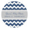 Blue Grey Chevron Baby Shower Favour Stickers
