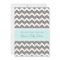 Blue Grey Chevron Custom Baby Shower Invitations
