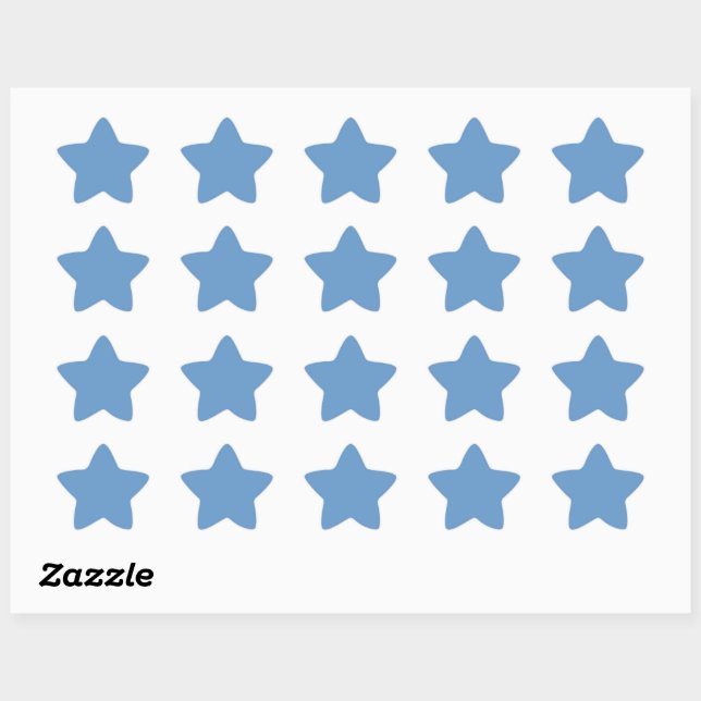 Blue-grey (Crayola) (solid colour)  Star Sticker (Sheet)