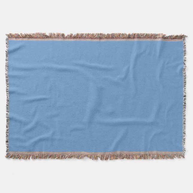 Blue-grey (Crayola) (solid colour)  Throw Blanket (Front)
