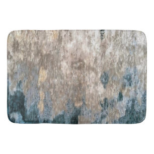 Blue Grey Decorative Abstract Artwork Bath Mat