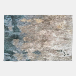 Blue Grey Decorative Abstract Artwork Kitchen Towel
