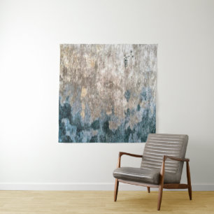 Blue Grey Decorative Abstract Artwork Tapestry
