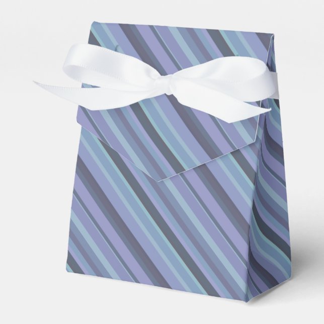 Blue-grey diagonal stripes favor box (Front Side)