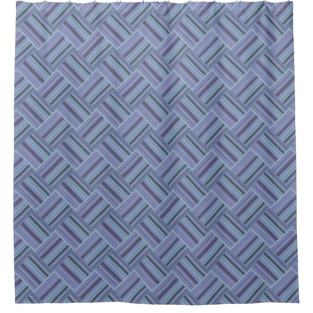 Blue-grey diagonal stripes weave pattern (Front)