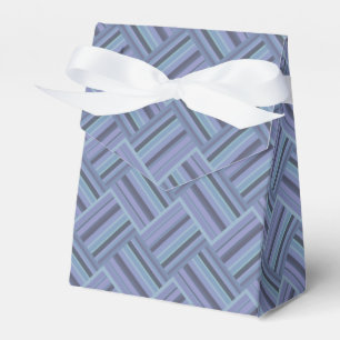 Blue-grey diagonal stripes weave pattern favor box