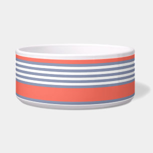 Blue-grey five stripe pattern with living coral