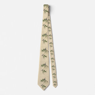 Blue-Grey Fly-catcher - Audubon's Birds of America Tie
