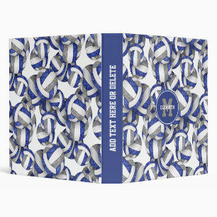 blue grey girls school colours volleyball room binder