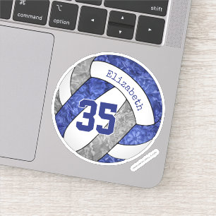 blue grey girls' volleyball school team colours