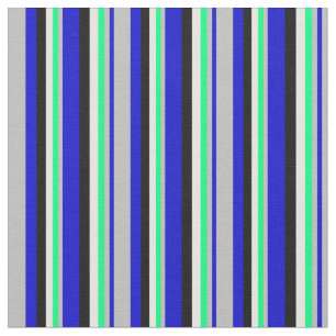 Blue, Grey, Green, Mint Cream, and Black Coloured Fabric