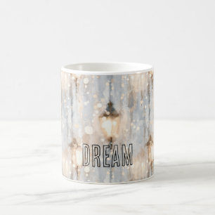 Blue Grey Lights Lantern Coffee Mug