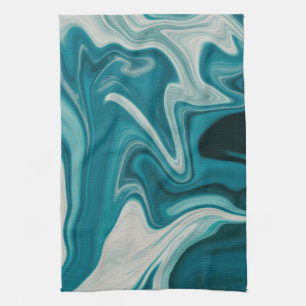 Blue & Grey Marble Kitchen Towel