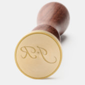 Blue & Grey Marble Monogram Wax Seal Stamp 