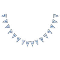 Blue & Grey Marble Monogramed Wedding