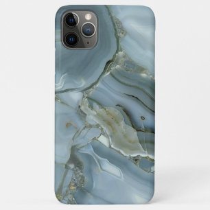 Blue Grey Marble with Gold Vein iPhone 11 Pro Max Case