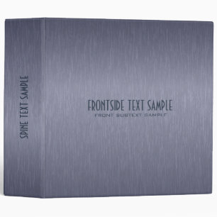 Blue-Grey Metallic Brushed Aluminum Look Binder