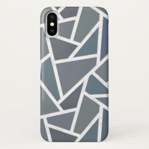 Blue-grey mosaic pattern Case-Mate iPhone case