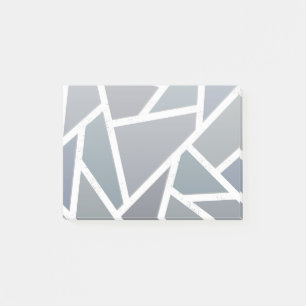Blue-grey mosaic pattern post-it notes