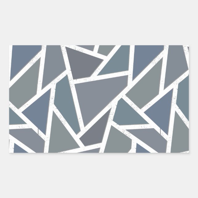 Blue-grey mosaic pattern sticker (Front)