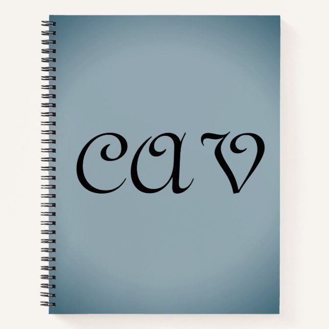 Blue Grey   Notebook (Front)