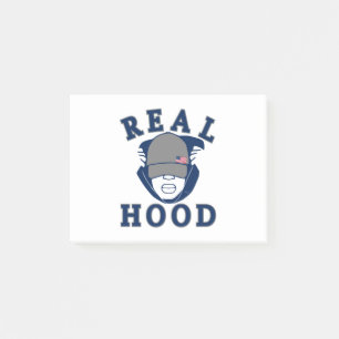blue grey REAL HOOD GUY IN HOODIE Post-it Notes