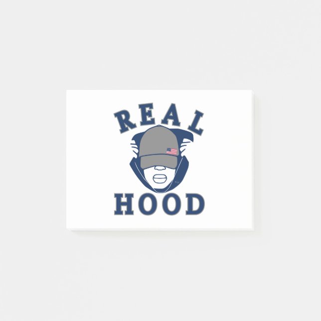 blue grey REAL HOOD GUY IN HOODIE Post-it Notes (Front)