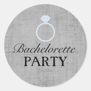 Blue & Grey Ring Design Bachelorette Sticker