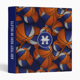 blue grey school colours boys girls basketball binder
