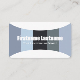 Blue grey shades colour palette calligraphy QR-Cod Business Card