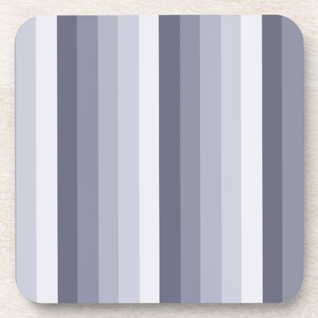 Blue grey shadow stripes coaster (Front)