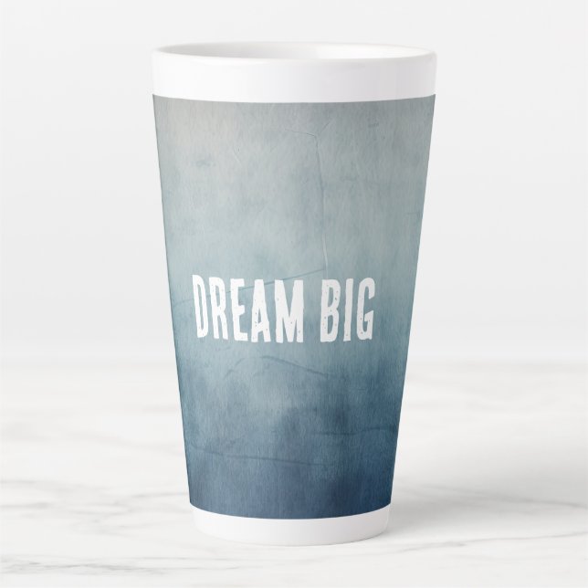 Blue Grey Sky Texture Latte Mug (Front)