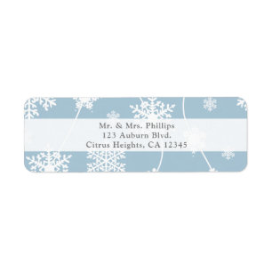 Blue Grey Snowflakes Winter Wonderland