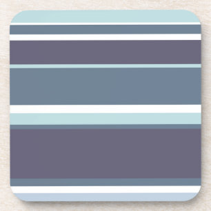 Blue-grey stripes coaster