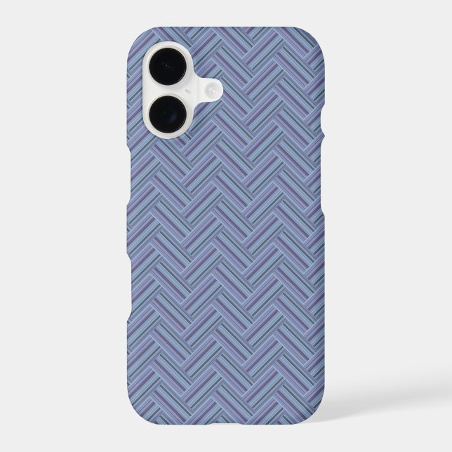 Blue-grey stripes double weave pattern (Back)