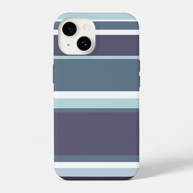 Blue-grey stripes  iPhone case (Back)