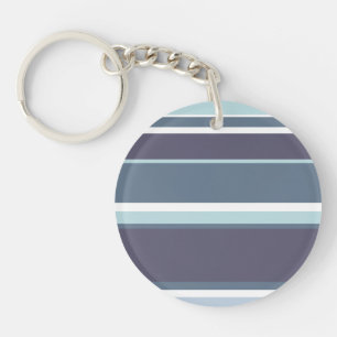 Blue-grey stripes keychain
