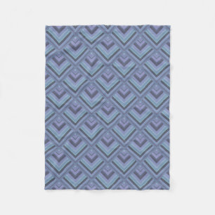 Blue-grey stripes scale pattern fleece blanket