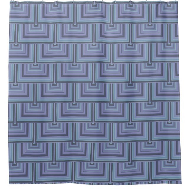 Blue-grey stripes square scales pattern (Front)