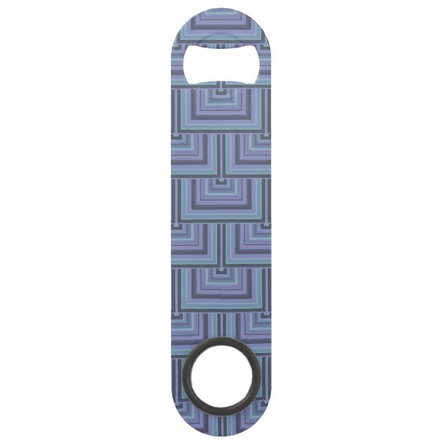 Blue-grey stripes square scales pattern bar key (Front)