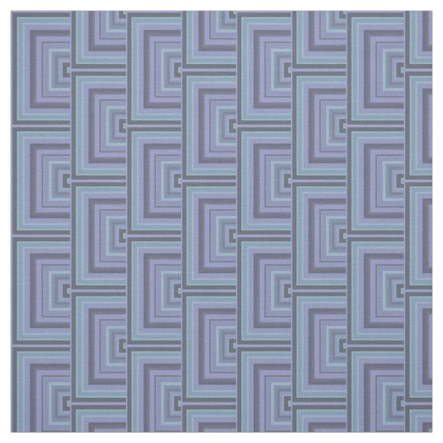 Blue-grey stripes square scales pattern fabric (Swatch)