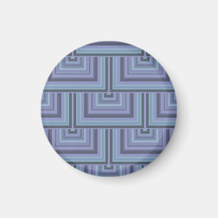 Blue-grey stripes square scales pattern magnet