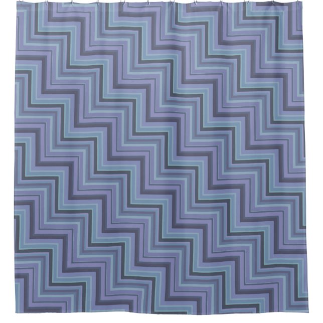 Blue-grey stripes stairs pattern (Front)