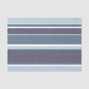 Blue-grey stripes tissue paper