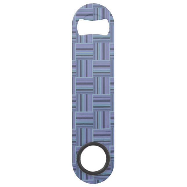 Blue-grey stripes weave pattern bar key (Front)