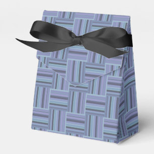 Blue-grey stripes weave pattern favor box