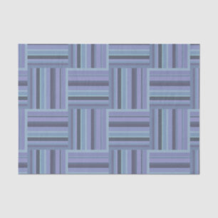 Blue-grey stripes weave pattern tissue paper